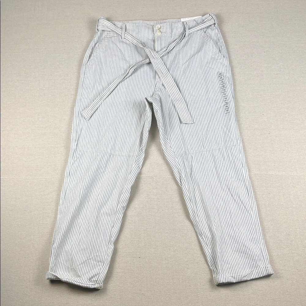 American Eagle Blue and White Striped hi rise taper pants 
NWT
Size: 12
